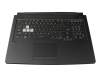 Asus TUF Gaming F17 FX706HM Original Tastatur inkl. Topcase US (englisch) schwarz/transparent/grau mit Backlight