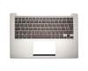 Asus U38DT Original Tastatur inkl. Topcase DE (deutsch) schwarz/silber mit Backlight