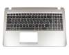 Asus VivoBook F543UA Original Tastatur inkl. Topcase DE (deutsch) schwarz/silber für ODD-Schächte
