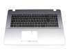 Asus VivoBook F705UV Original Tastatur inkl. Topcase DE (deutsch) schwarz/silber