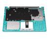 Asus VivoBook S15 X530FA Original Tastatur inkl. Topcase DE (deutsch) schwarz/türkis mit Backlight
