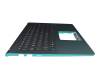 Asus VivoBook S15 X530FA Original Tastatur inkl. Topcase DE (deutsch) schwarz/türkis mit Backlight