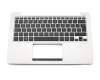 Asus VivoBook S200E Original Tastatur inkl. Topcase SF (schweiz-französisch) schwarz/silber