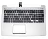 Asus VivoBook S551LN Original Tastatur inkl. Topcase FR (französisch) schwarz/silber