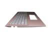 Asus X532FA Original Tastatur inkl. Topcase DE (deutsch) silber/pink mit Backlight