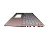 Asus X532FA Original Tastatur inkl. Topcase DE (deutsch) silber/pink mit Backlight