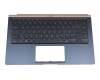 Asus ZenBook 14 UX433FAC Original Tastatur inkl. Topcase DE (deutsch) schwarz/blau mit Backlight
