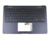Asus ZenBook 3 Deluxe UX490UA Original Tastatur inkl. Topcase DE (deutsch) schwarz/blau mit Backlight