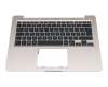 Asus ZenBook F411UA Original Tastatur inkl. Topcase DE (deutsch) schwarz/champagner mit Backlight
