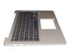 Asus ZenBook F411UA Original Tastatur inkl. Topcase DE (deutsch) schwarz/champagner mit Backlight