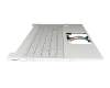 BJZWR4AF7 Original HP Tastatur inkl. Topcase DE (deutsch) silber/silber mit Backlight
