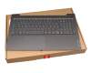 ET1K7000200 Original Lenovo Tastatur inkl. Topcase DE (deutsch) grau/grau mit Backlight (USB-C Ladeanschluss)