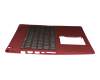 FA2CE000220 Original Acer Tastatur inkl. Topcase DE (deutsch) schwarz/rot mit Backlight