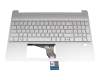 HP 15-e3000 Original Tastatur inkl. Topcase DE (deutsch) silber/silber mit Backlight