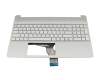 HP 15-e3000 Original Tastatur inkl. Topcase DE (deutsch) silber/silber mit Backlight