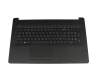 HP 17-by1000 Original Tastatur inkl. Topcase UK (englisch) schwarz/schwarz (Für DVD, Oberflächenstruktur \"schwarz gebürstet\")