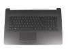 HP 17-ca1000 Original Tastatur inkl. Topcase DE (deutsch) schwarz/schwarz (DVD) (Optik \"gebürstet\")