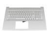 HP 17-cp2000 Original Tastatur inkl. Topcase DE (deutsch) silber/silber mit Backlight
