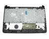 HP 250 G5 Original Tastatur inkl. Topcase DE (deutsch) schwarz/silber weiße Beschriftung, Linienstruktur auf Gehäuseoberfläche