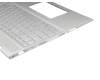 HP Envy x360 15-dr1100 Original Tastatur inkl. Topcase DE (deutsch) silber/silber mit Backlight (DIS)