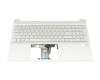 HP Pavilion 15-eg2000 Original Tastatur inkl. Topcase DE (deutsch) silber/silber mit Backlight
