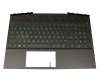 HP Pavilion Gaming 15-dk0000 Original Tastatur inkl. Topcase DE (deutsch) schwarz/schwarz mit Backlight