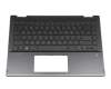 HP Pavilion x360 14-dh0400 Original Tastatur inkl. Topcase DE (deutsch) schwarz/schwarz mit Backlight