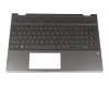 HP Pavilion x360 15-cr0900 Tastatur inkl. Topcase DE (deutsch) schwarz/schwarz mit Backlight