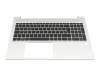 HP ProBook 455 G8 Tastatur inkl. Topcase DE (deutsch) schwarz/silber mit Backlight
