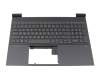 HP Victus 16-e1000 Original Tastatur inkl. Topcase FR (französisch) silber/schwarz mit Backlight