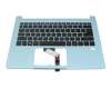 HQ21011641007 Original Acer Tastatur inkl. Topcase DE (deutsch) schwarz/blau mit Backlight