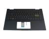 HQ21013052000 Original Huaqin Tastatur inkl. Topcase DE (deutsch) schwarz/schwarz mit Backlight