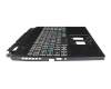 LG05P_P16B3L Original Acer Tastatur inkl. Topcase US (englisch) schwarz/weiß/schwarz mit Backlight