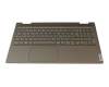 Lenovo Yoga 7-15ITL5 (82BJ) Original Tastatur inkl. Topcase DE (deutsch) dunkelgrün/dunkelgrün mit Backlight (Moos Grün)