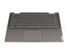 Lenovo Yoga C740-14IML (81TC) Original Tastatur inkl. Topcase FR (französisch) grau/grau mit Backlight