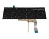 MSI GF76 11SC/11UC/11UCK (MS-17L2) Original Tastatur DE (deutsch) schwarz mit Backlight (Backlight rot)