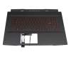 MSI GF76 11UE/11UEK (MS-17L1) Original Tastatur inkl. Topcase DE (deutsch) schwarz/schwarz mit Backlight