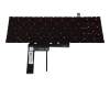 MSI GF76 Katana 11UD/11UDK (MS-17L2) Original Tastatur DE (deutsch) schwarz mit Backlight (Backlight rot)