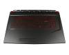 MSI GL73 8RE (MS-17C5) Original Tastatur inkl. Topcase DE (deutsch) schwarz/schwarz mit Backlight rote Hintergrundbeleuchtung