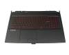 MSI GL75 Leopard 10SCSR/10SCXR (MS-17E8) Tastatur inkl. Topcase DE (deutsch) schwarz/schwarz mit Backlight