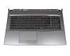 MSI GP75 Leopard 9SD/9SF (MS-17E2) Original Tastatur inkl. Topcase DE (deutsch) schwarz/grau mit Backlight