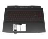 MSI Katana GF66 11SC Original Tastatur inkl. Topcase DE (deutsch) schwarz/rot/schwarz mit Backlight