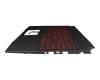 MSI Katana GF66 11UE (MS-1581) Original Tastatur inkl. Topcase DE (deutsch) schwarz/rot/schwarz mit Backlight