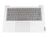 PC4CB-GE Original Lenovo Tastatur inkl. Topcase DE (deutsch) grau/silber mit Backlight