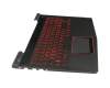 PK1313B5B13 Original LCFC Tastatur inkl. Topcase DE (deutsch) schwarz/schwarz mit Backlight