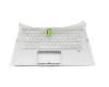 PK1334G1E14 Original Acer Tastatur inkl. Topcase CH (schweiz) silber/silber mit Backlight