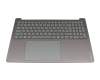 PK133NC1A19 Original LCFC Tastatur inkl. Topcase DE (deutsch) grau/grau mit Backlight