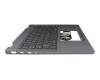 SG-B5880-2JA Original LiteOn Tastatur inkl. Topcase BE (belgisch) grau/grau mit Backlight
