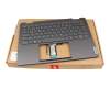SN21K12207 Original Lenovo Tastatur inkl. Topcase DE (deutsch) grau/grau mit Backlight