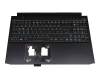 Toshiba Satellite S50W-C Original Tastatur inkl. Topcase DE (deutsch) schwarz/weiß/schwarz mit Backlight (Anschlusskabel 29mm)